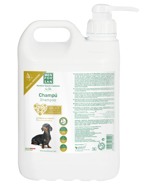 Tea tree oil shampoo for dogs 5L | Menforsan