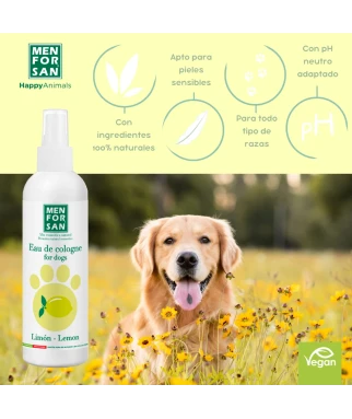 Agua de colonia para perros 125ml | Fragancia Limón | Menforsan