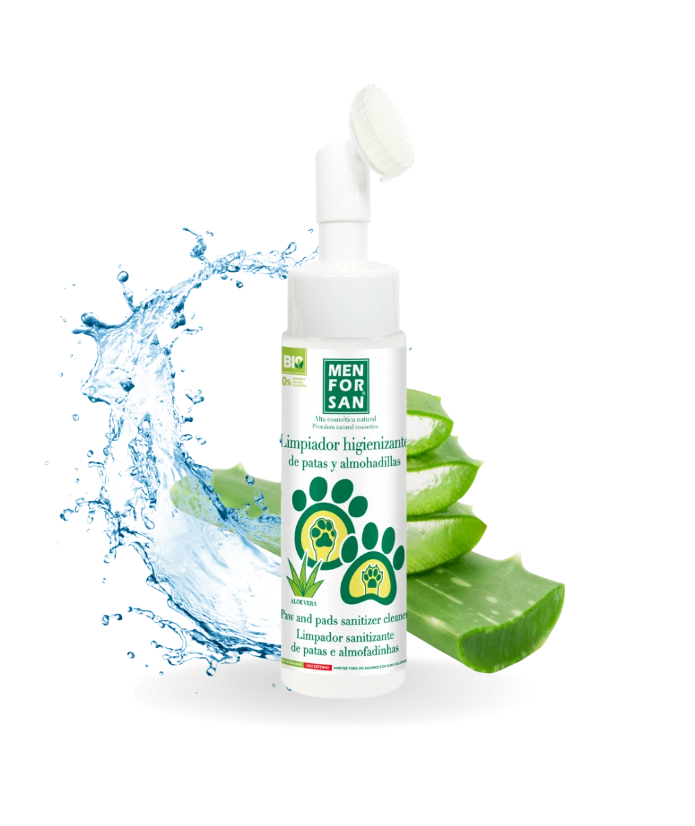 Limpiador higienizante de patas y almohadillas en espuma para perros y gatos 200ml