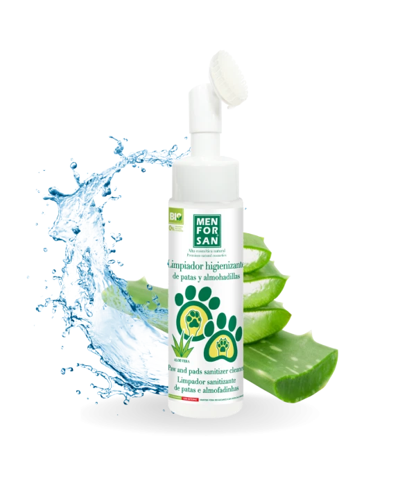 Limpiador higienizante de patas y almohadillas en espuma para perros y gatos 200ml