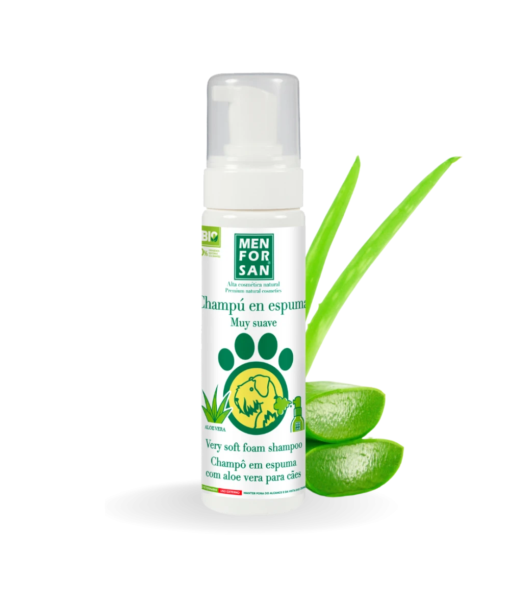 Foam shampoo with aloe vera for dogs 200ml | Con Aloe Vera | Menforsan