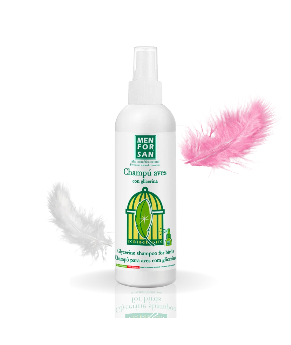 Champú abrillantador de plumas para aves | Con Glicerina | Menforsan