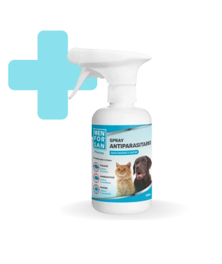 Spray antiparasitario para perros y gatos