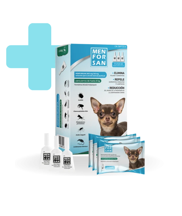 MENFORSAN® Pipetas antiparasitarias para perros de menos de 4kg