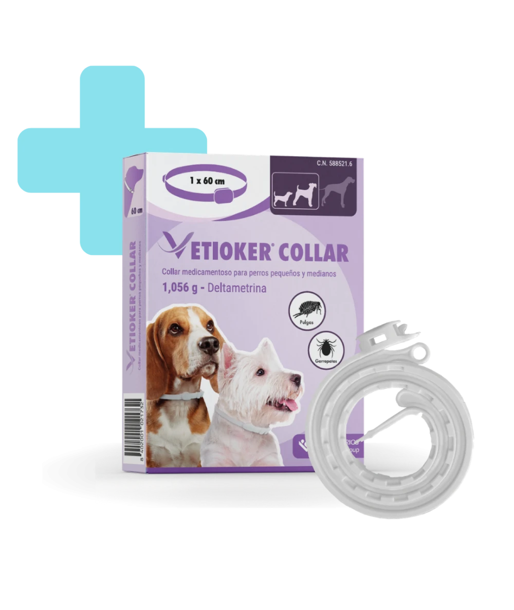 VETIOKER® Collar antiparasitario para perros de menos de 25kg