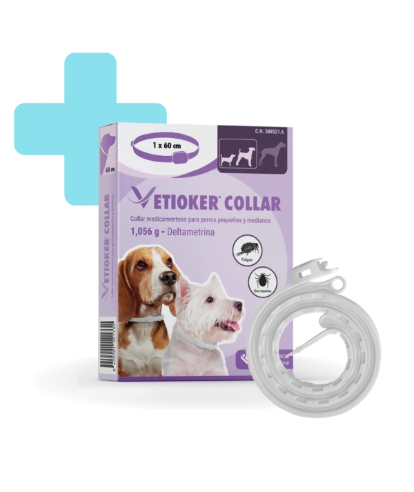 VETIOKER® Collar antiparasitario para perros de menos de 25kg
