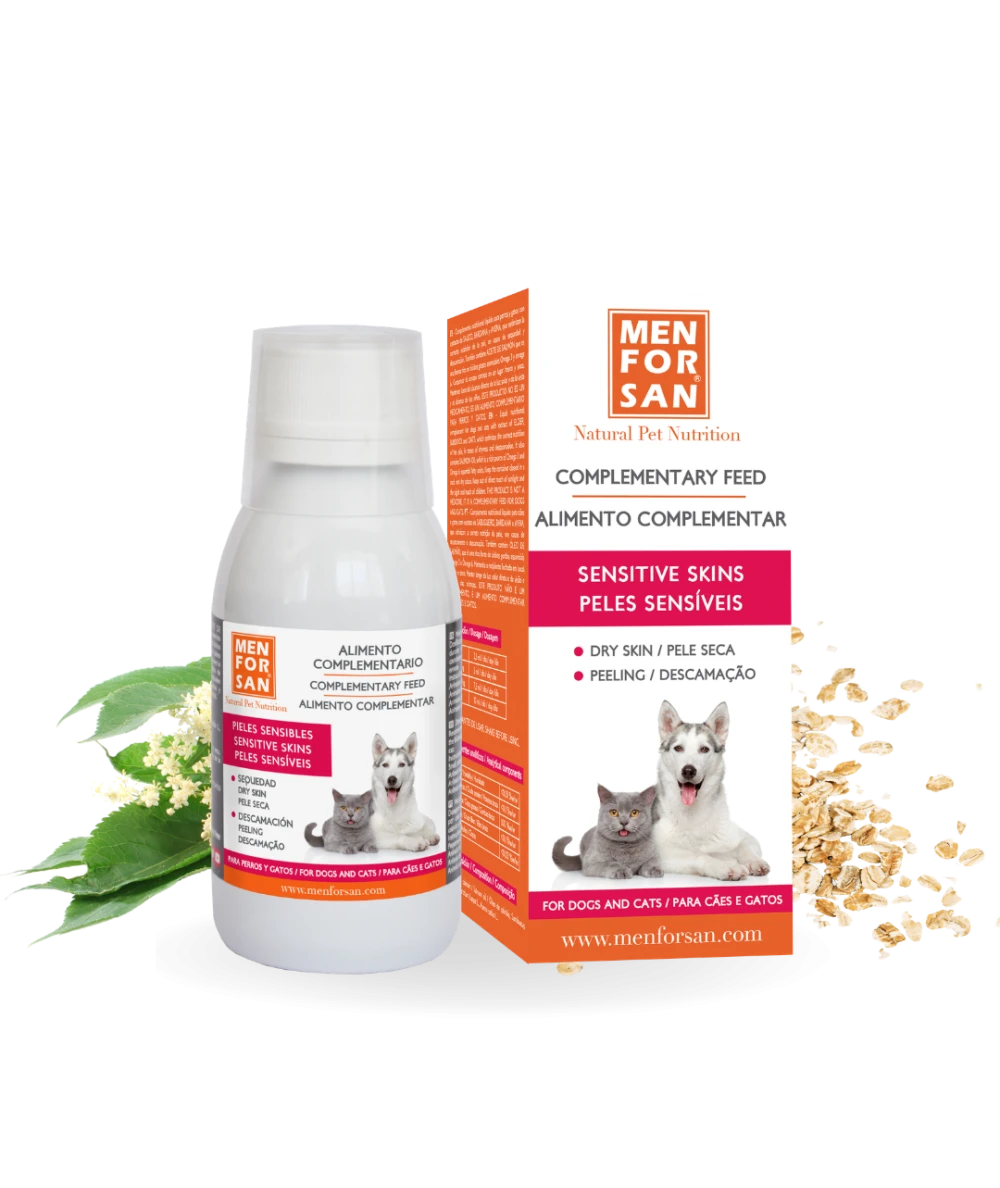 Alimento complementario para pieles sensibles para perros 120ml | Menforsan