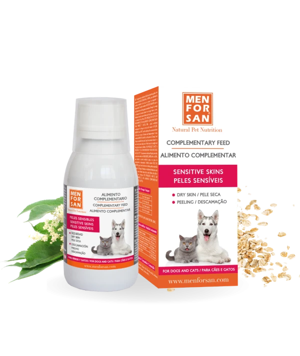 Alimento complementario para pieles sensibles para perros 120ml | Menforsan