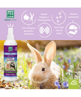Spray repelente de insectos para roedores, conejos y hurones 125ml | Menforsan