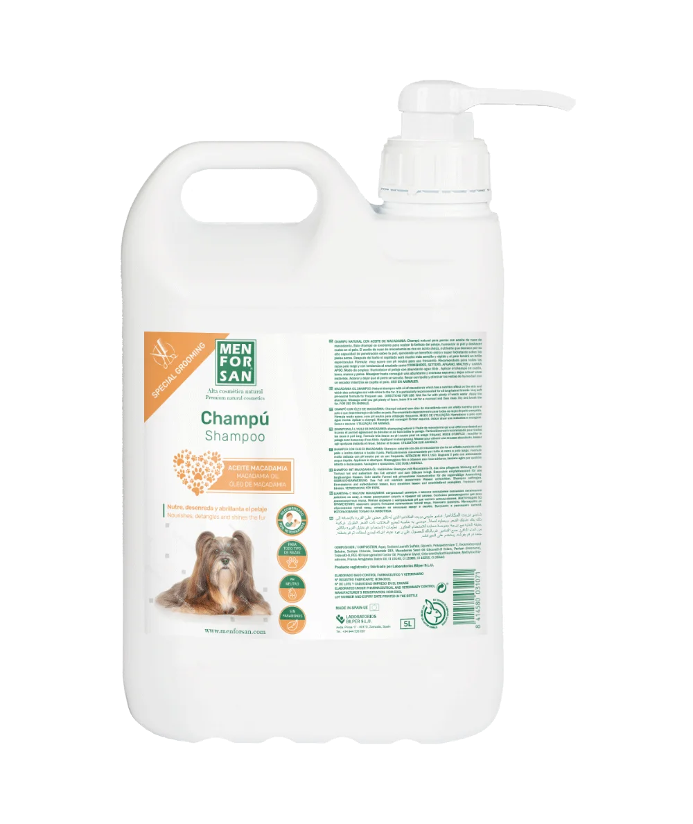 Macadamia oil shampoo for dogs 5L | Menforsan