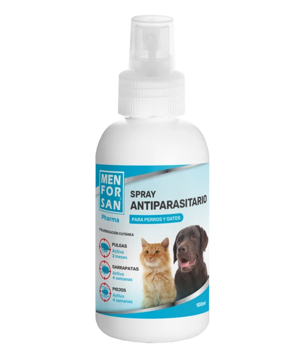 Antiparasitic spray for dogs and cats