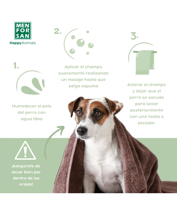 Champú con Aloe Vera para perros 5L | Repara pelajes resecos o deteriorados | Menforsan