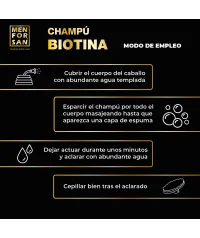 Champú Biotina para caballos 1L | Menforsan