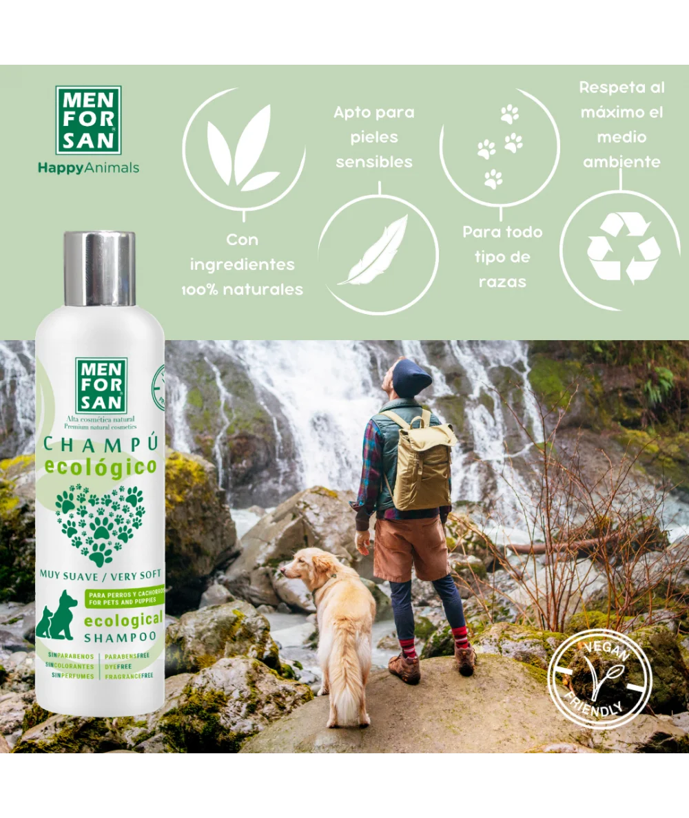 Very mild ecological shampoo for dogs 300ml | Menforsan